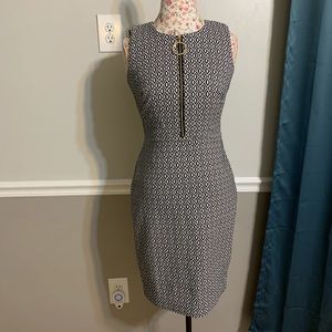 Calvin Klein Zipper Front Sheath Dress